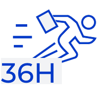 36 時間以内のオンサイトサポート